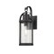 Z-Lite Roundhouse 1 Light Outdoor Wall Sconce, Black And Clear Seedy 569S-BK - alternate 1